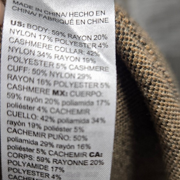 Chicos Leopard Print Mock Neck Sleeveless Sweater Top Tan Black Cashmere Blend 2 - Picture 4 of 6